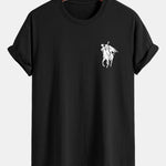 Regular Fit Pumpkin Headless Horseman Print Cotton T-Shirt