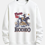 Western Cowboy Print Relax Fit Sweatshirt