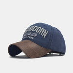 Capricorn Embroidery Washed Distressed Baseball Cap