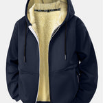 Teddy Lined Zipper Hoodie