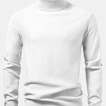Checkerboard Textured Turtle Neck Sweater