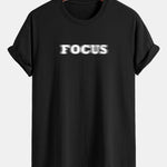 Regular Fit Vague Focus Print Cotton T-Shirt