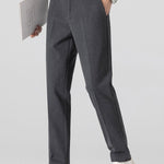Woolen Straight Leg Trousers