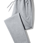 3 Pieces Solid Zipper Pocket Cotton Straight Leg Pants