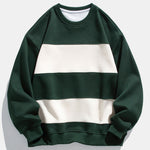 Relax Fit Color Block Crew Neck Sweatshirt