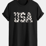 Regular Fit USA Print Cotton T-Shirt