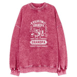 Fishing Grandpa Just Like A Normal Grandpa Except Much Cooler Vintage Sweatshirt