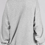 Women's Slit Mock Neck Oversized Sweatshirt