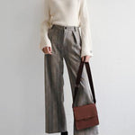 Simple Loose Solid Color High-Neck Sweater