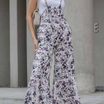 Loose Ladies Thin Printed Wide Leg Casual Pants