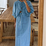 Retro puff sleeve two piece set