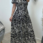 Flower Print Magic Long Maxi Sun Dress