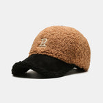 Plush Winter Warm Letter Baseball Cap