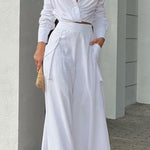 Solid color casual two-piece suit
