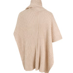 Loose Asymmetric Solid Color Split-Joint High Neck Sweater Tops