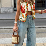 embroidered sleeveless tank top