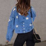 Bead Detail Denim Jacket