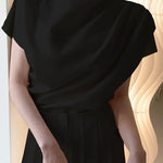Urban Solid Color Short Sleeve T-Shirt Top