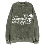 Winter Wonderland Winter Blessings Vintage Sweatshirt