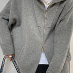 Oversized Open Collar Cardigan