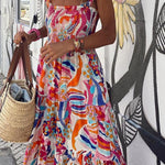 Sling Swing Floor Mopping Dress Beach Long Dress