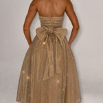 Sexy Off-shoulder Backless Bow Sexy Maxi Dress