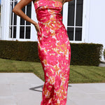 Letters of Mine Floral Off Shoulder Maxi Dress