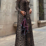 Virginia Leopard Print Long Dress