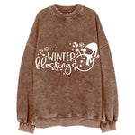 Winter Wonderland Winter Blessings Vintage Sweatshirt