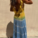 Gold Lurex Tie-Dye Maxi Dress