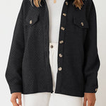 Lugogne Relaxed Lapel Oversized Long Sleeve Shirt