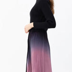 ROMANCE THAT WOWS PLEATED BELTED KNIT DRESS