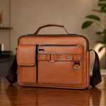 Classic Leather Messenger Bag
