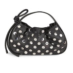 Mini Origami Studded Leather Top Handle Bag