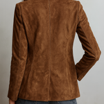 Retro Contrast Stitching Eco-friendly Suede Jacket