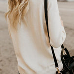 Margovil Color Block Love Heart Knit Sweaters