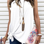 Margovil Casual Sleeveless Solid Waistcoat T-shirt