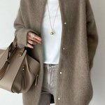Margovil Crewneck Button Down Solid Outwear