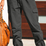 Margovil Solid Drawstring Waist Pockets Joggers