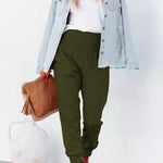 Margovil Elastic Waist Soft Cotton Joggers with Pockets(5 Colors Available)