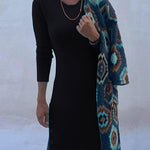 Margovil Crewneck Long Sleeve Buttons Cozy Dresses