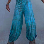 Margovil Tie Dye Side Slit Loose Lantern Pants