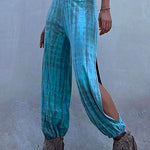 Margovil Tie Dye Side Slit Loose Lantern Pants