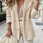 Margovil Fashion Lapel Buttons Cardigans with Pockets