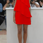Margovil One Shoulder Sleeveless Ruffle Party Dress