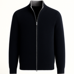 Leonardo Zip Cardigan Navy