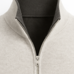 Marciello Reversible Cashmere Zip Knit Grey & Dark Grey