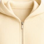 SIRO BEIGE CABLE KNIT HOODIE
