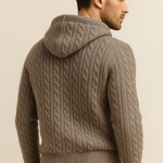 Talieri Hooded Cable Knit Grey