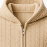 Georgio Hooded Cable Knit Beige